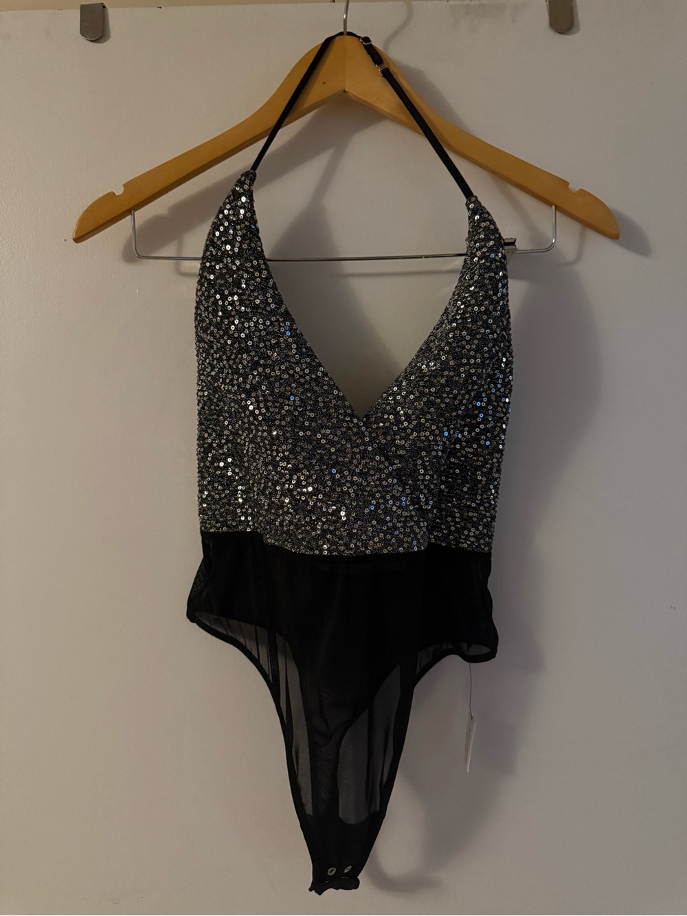 NWT Just USA Sequin Bodysuit — Size M